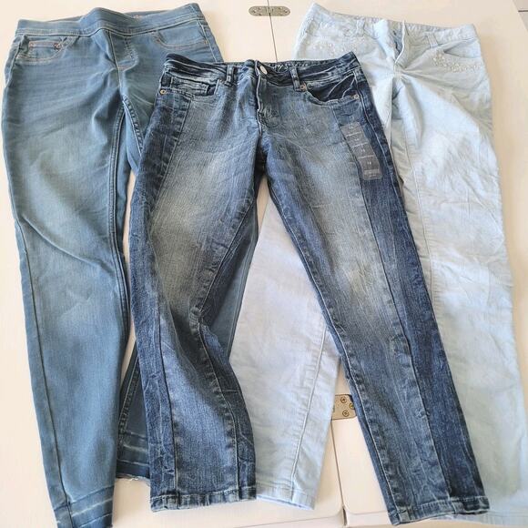 Justice Gymboree Girls Jeans Pants Lot Size Large 12 Lot Of 3 Bundle Some New - Picture 1 of 11